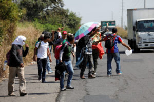 migrantes caravana fronteira sul méxico