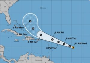 Tempestade Tropical Jerry se forma no Atlântico e pode se tornar um furacão no final desta semana